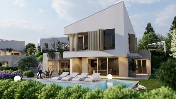 Moderne Villa im Luxus-Areal mit Tennisplatz, etc., Region Malinska, Insel Krk, Bild 2