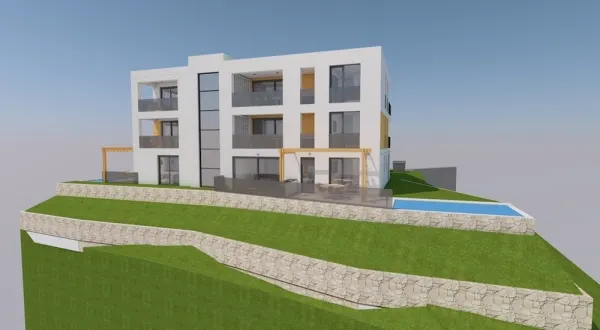 Baugrundstück mit Baugenehmigung für ein Apartmenthaus mit Panorama-Meerblick, Bild 2