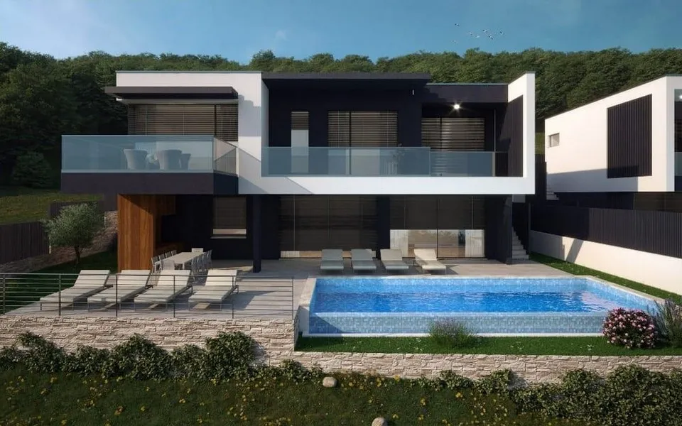Moderne Luxusvilla nahe dem Meer, Region Omis